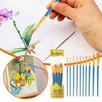 10 Piece Paint Brush Set Nylon Hair Artist Painting Brushes for Watercolor Acrylic Oil
