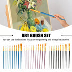 10 Piece Paint Brush Set Nylon Hair Artist Painting Brushes for Watercolor Acrylic Oil