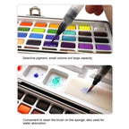 50-Color Watercolor Paint Set with Brush for Artists & Beginners