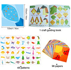 Origami Paper Craft Kit for Kids & Beginners – 96 Colorful Sheets