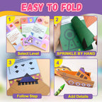 Origami Paper Craft Kit for Kids & Beginners – 96 Colorful Sheets