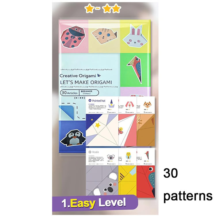 Origami Paper Craft Kit for Kids & Beginners – 96 Colorful Sheets