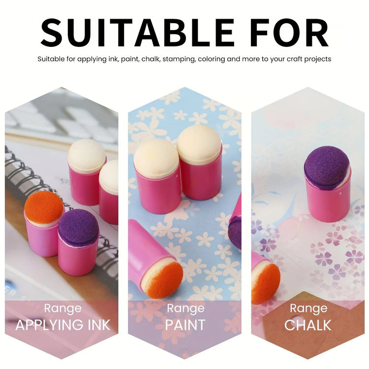 Painting Sponge Daubers with Ergonomic Gourd Handles – 10-Piece Set