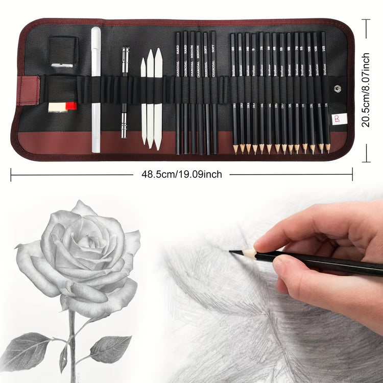 29-Piece Professional Drawing & Sketching Art Kit
