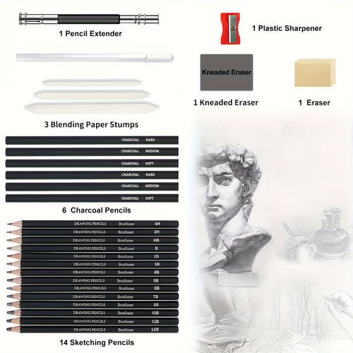 29-Piece Professional Drawing & Sketching Art Kit