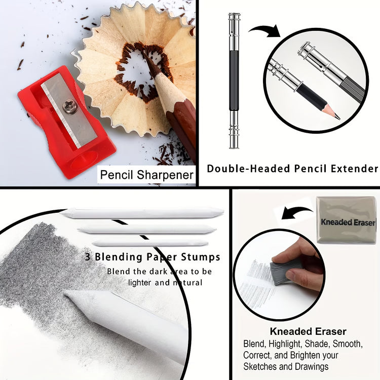 29-Piece Professional Drawing & Sketching Art Kit