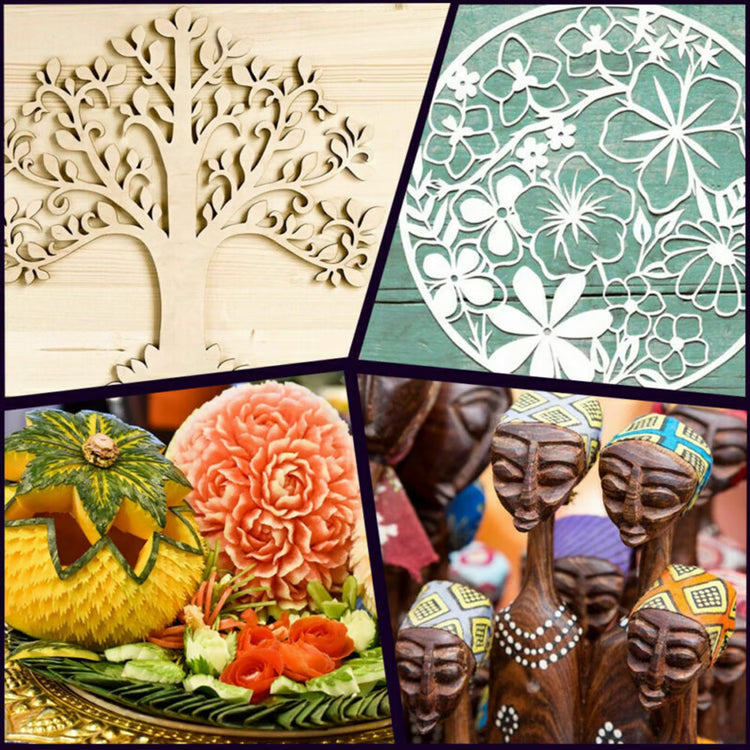 Knife Blades for DIY Wood Carving, Fruit and Food Sculpture, Precision Cutting Tool, Metal Engraving Blades Storage