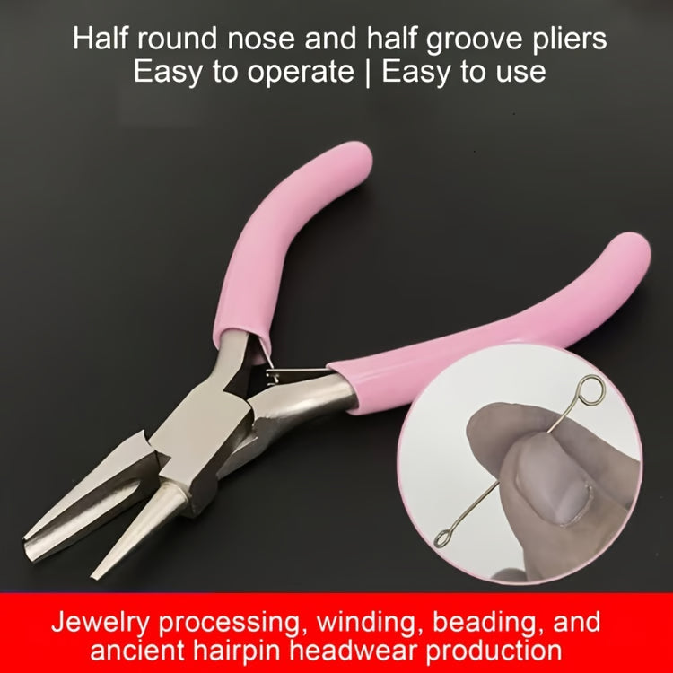 Professional Round Concave Pliers for Jewelry Making, Precision Wire Loop Tools for DIY Projects