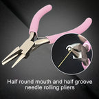 Professional Round Concave Pliers for Jewelry Making, Precision Wire Loop Tools for DIY Projects