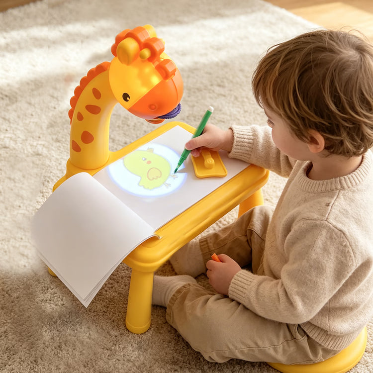 Kids Drawing Projector LED Drawing Board Educational Art Desk for Creative Learning