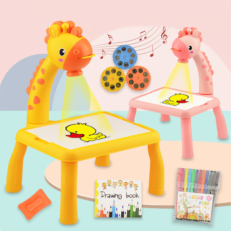 Kids Drawing Projector LED Drawing Board Educational Art Desk for Creative Learning