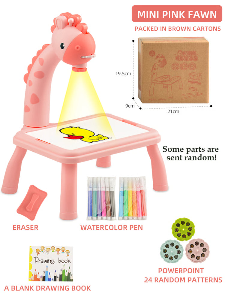 Kids Drawing Projector LED Drawing Board Educational Art Desk for Creative Learning