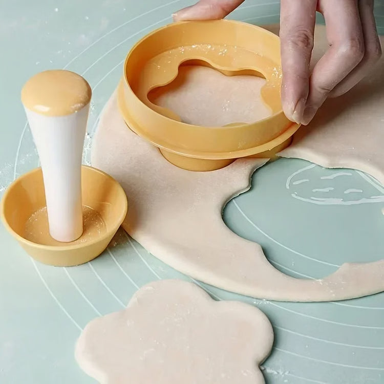 Pastry Dough Tamper Set, Flower Shaped Cutter, Cake Mold, Creative Cake Cup Presser, Biscuit Mold, Pie Tamper Kitchen