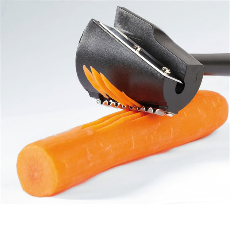 Rotating Vegetable Cutter & Fruit Carving Tool for Creative Kitchen Garnishes
